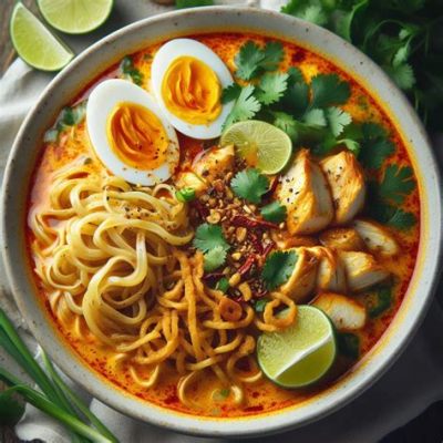  Khao Soi: Uma Sinfonia Explosiva de Sabores Picantes e Cremosos que Despertarão Seu Paladar!